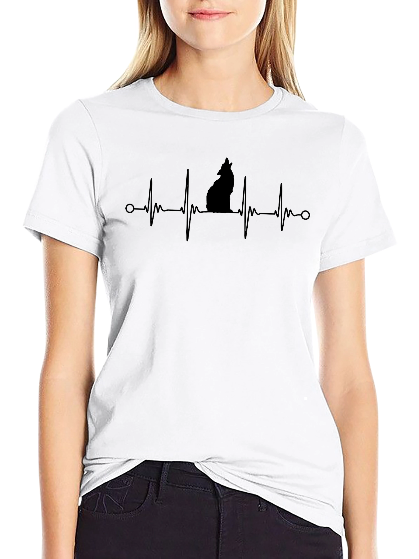 Wolf Heartbeat T-Shirt - Mens Graphic Tee