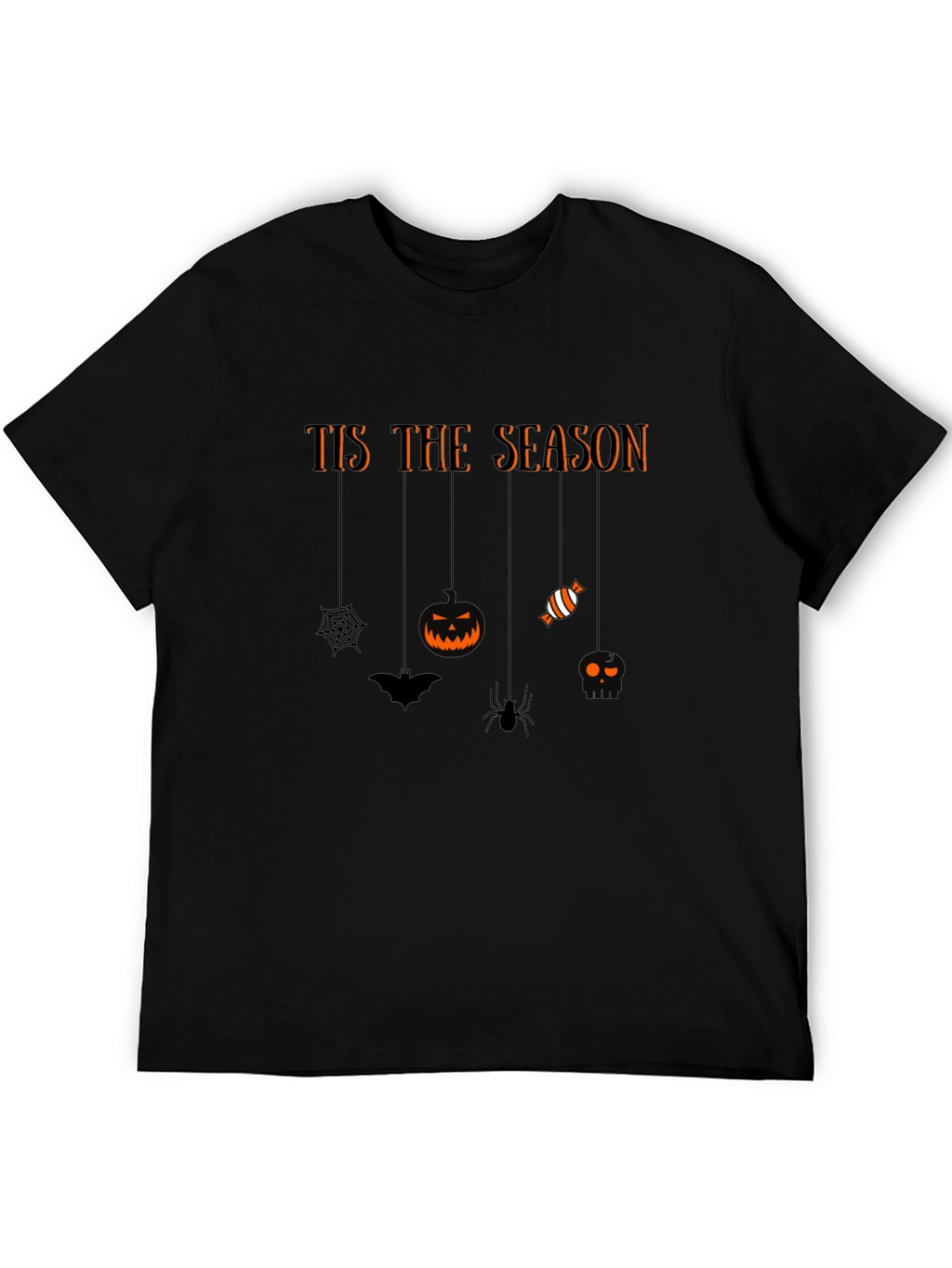 Tis the Season Halloween Black Graphic Tee