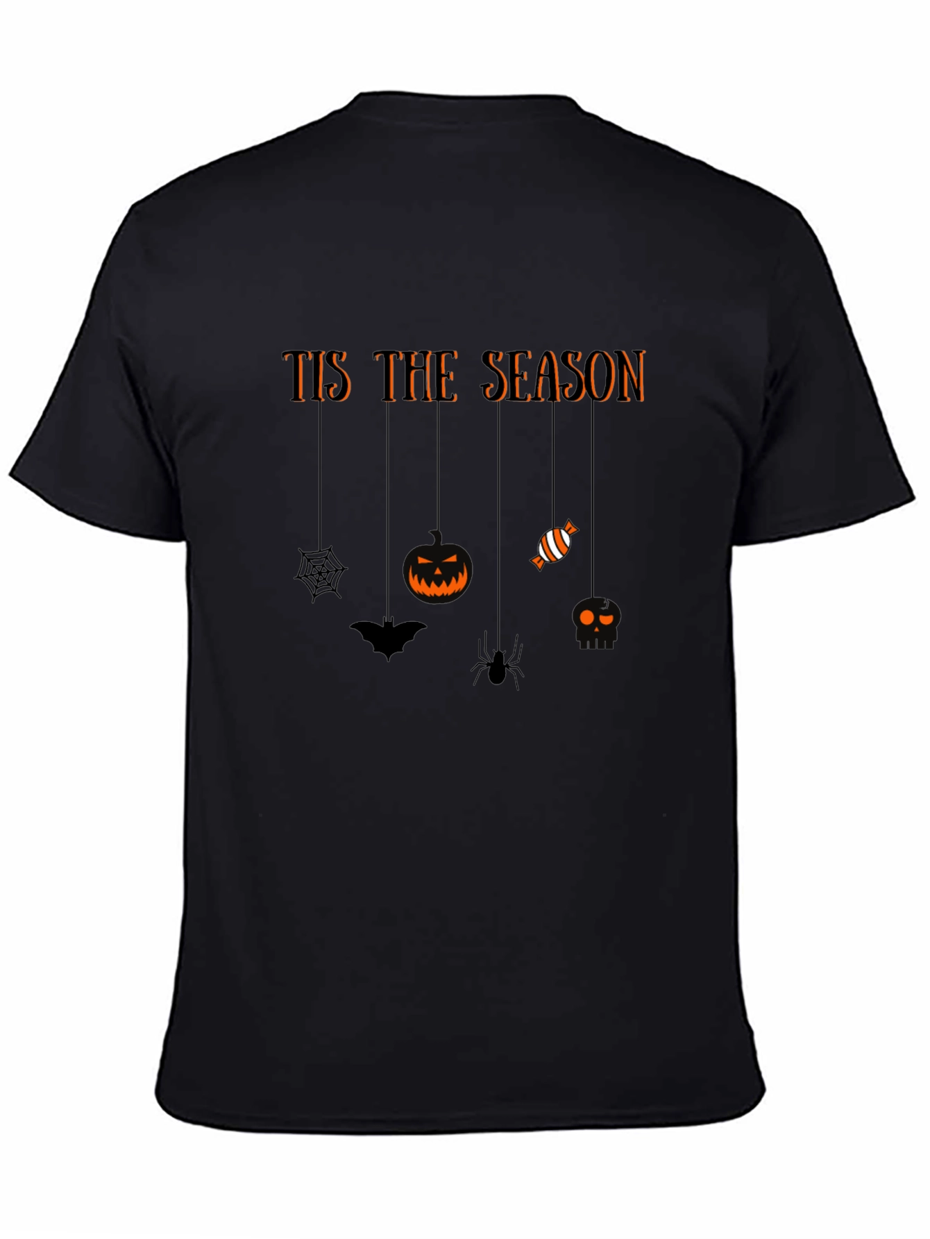 Tis the Season Halloween Black Graphic Tee