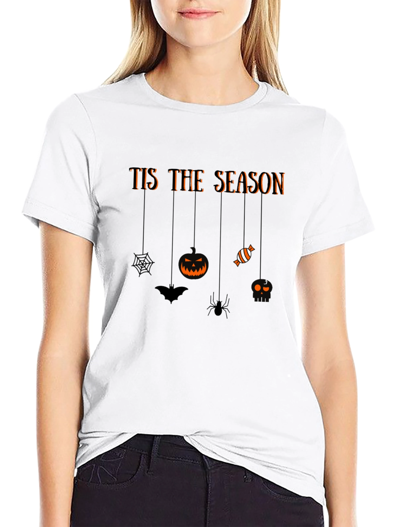 Tis the Season Halloween Black Graphic Tee
