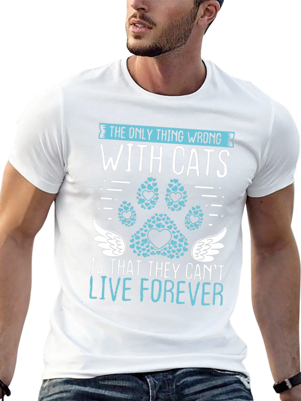 Cat Lover T-Shirt: Live Forever Tee
