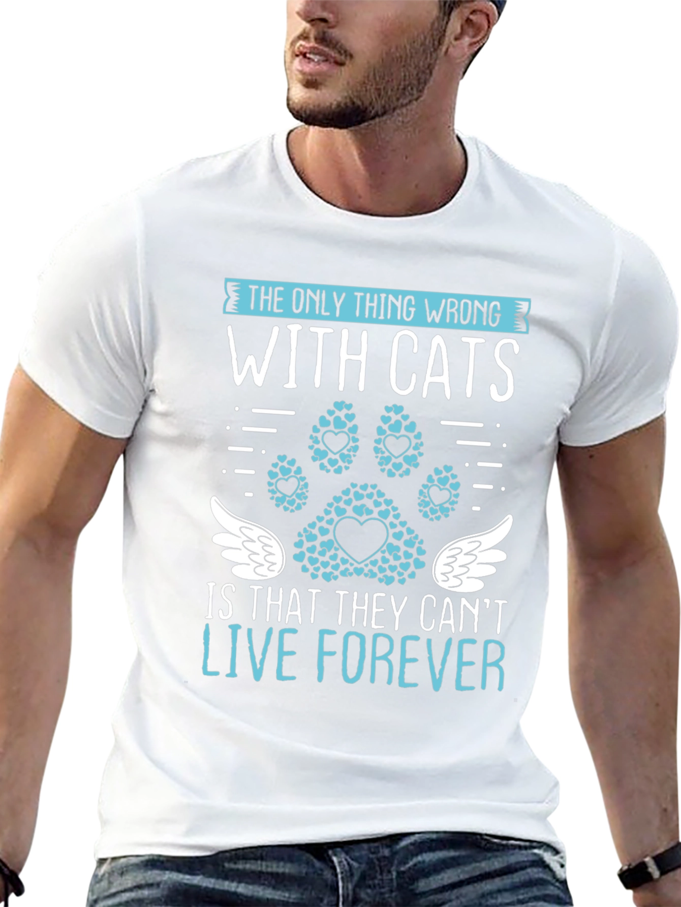 Cat Lover T-Shirt: Live Forever Tee