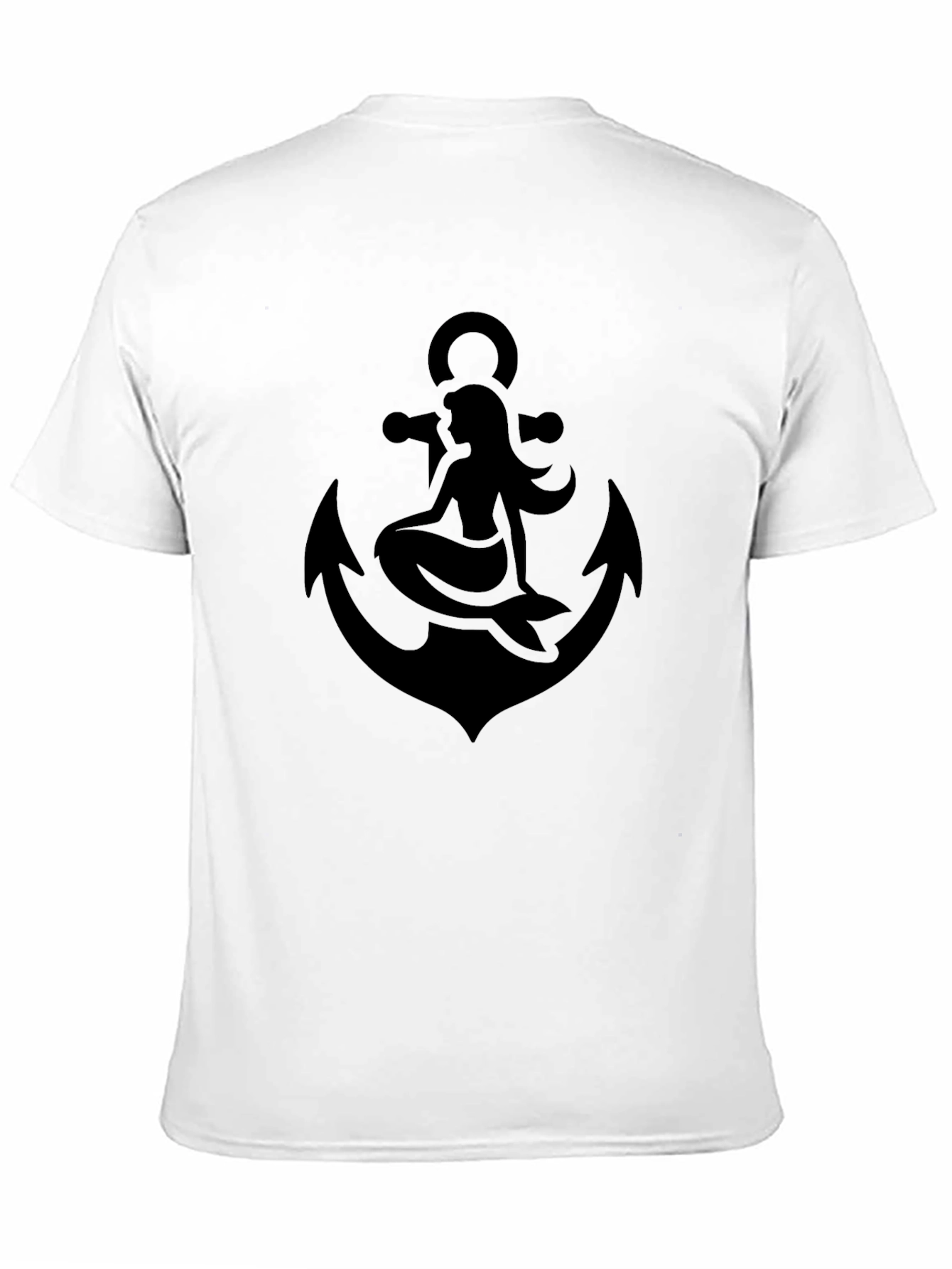 Mermaid Anchor Graphic Tee - Classic Black T-Shirt