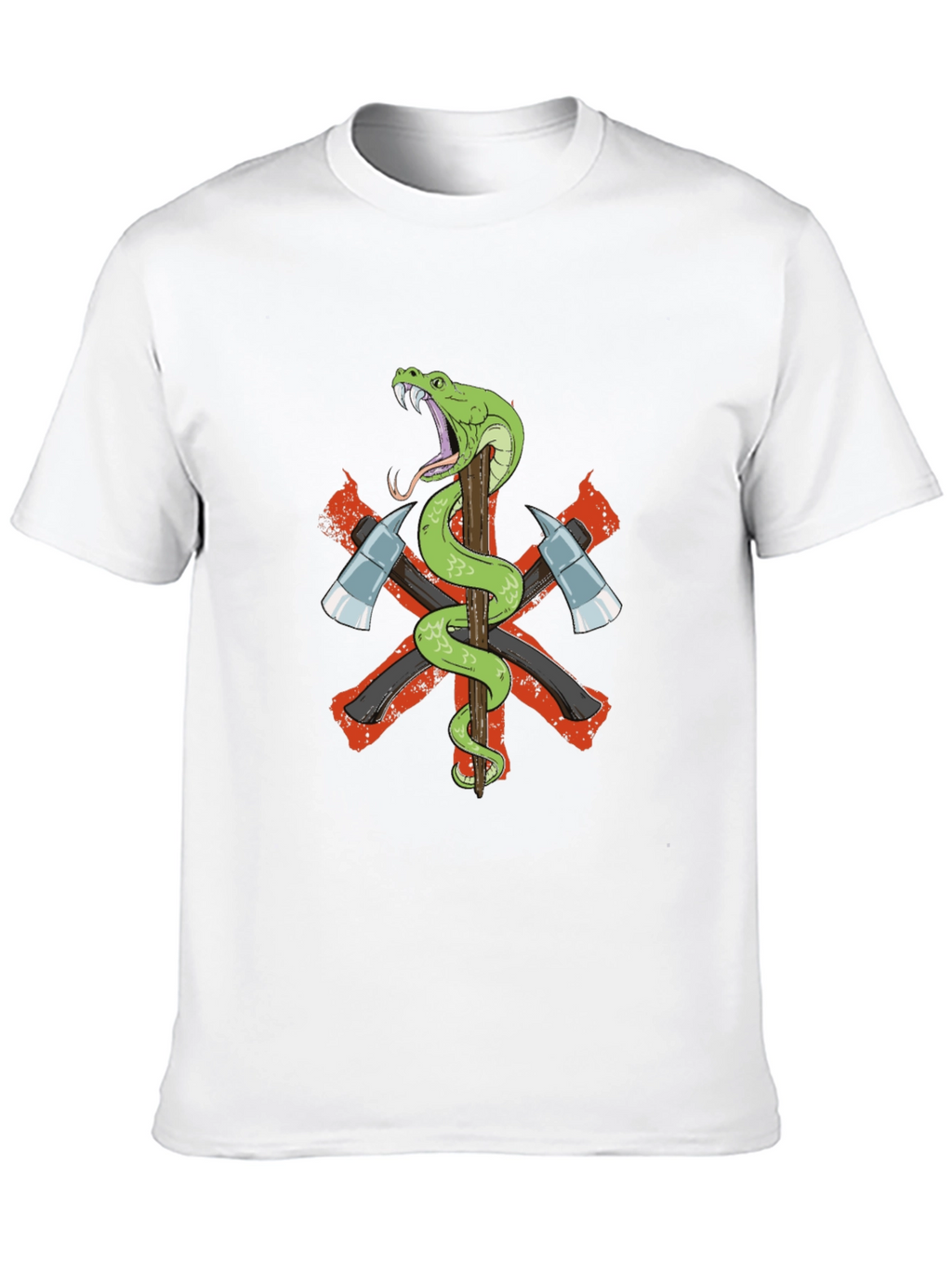 Snake & Axes Graphic T-Shirt - Bold Design!