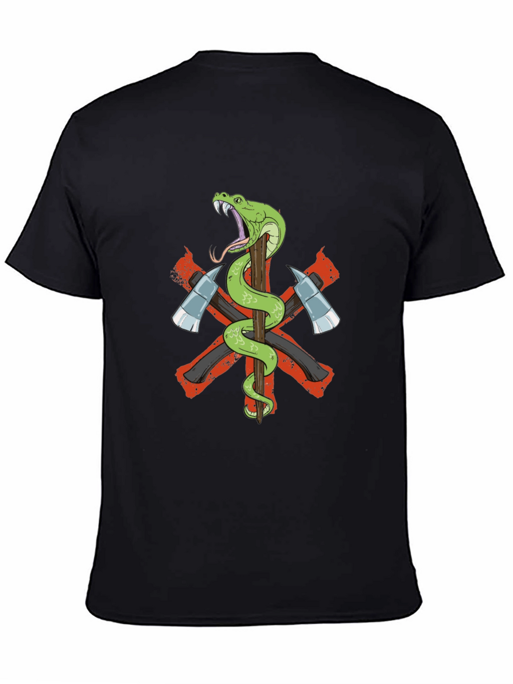 Snake & Axes Graphic T-Shirt - Bold Design!