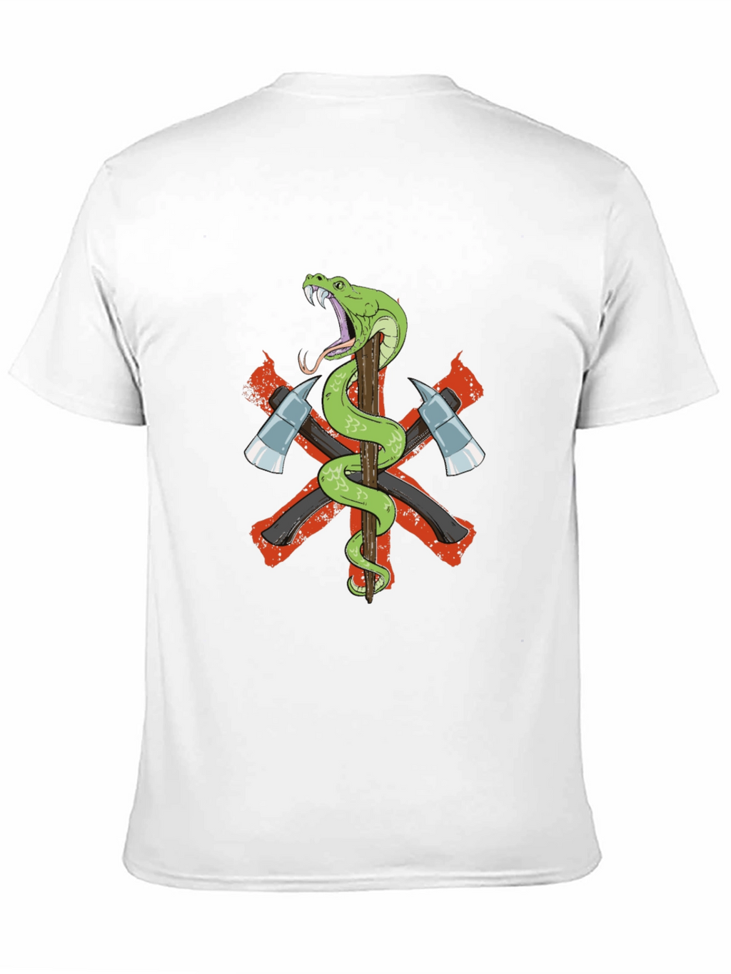 Snake & Axes Graphic T-Shirt - Bold Design!