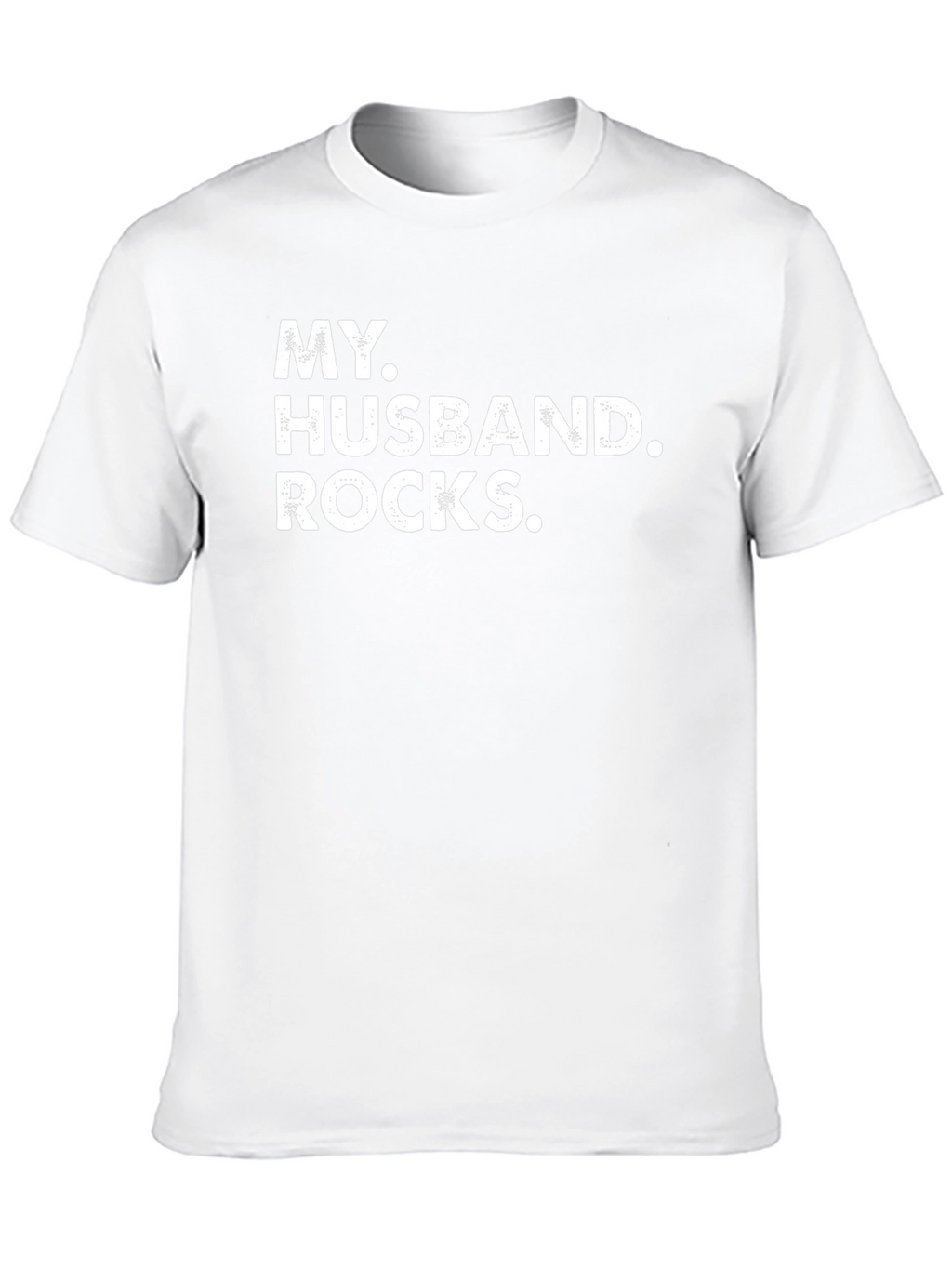 My Husband Rocks Black Cotton Graphic Tee