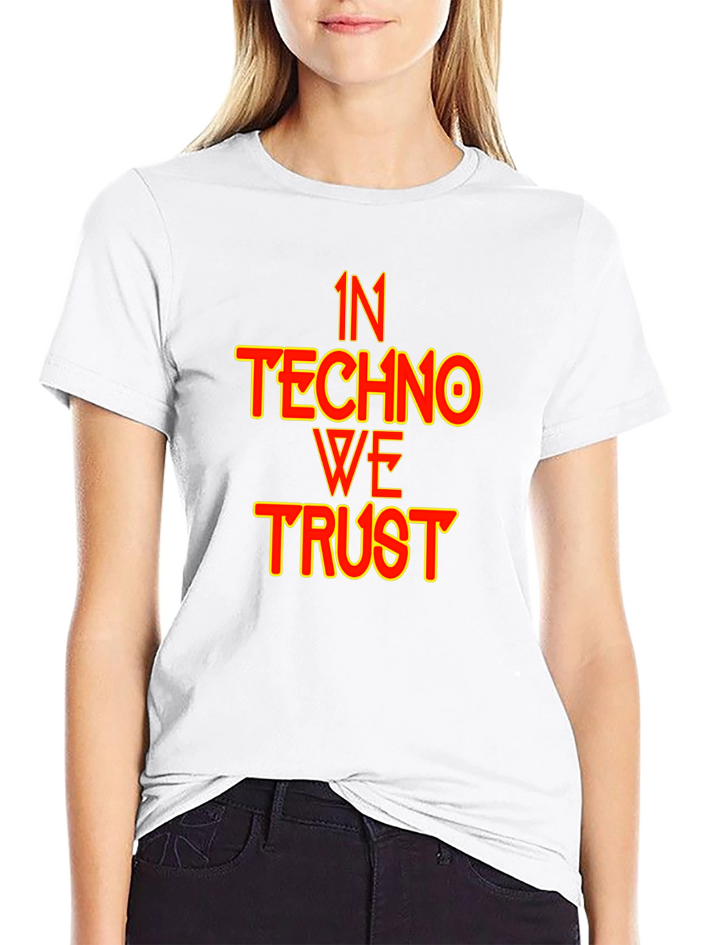 In Techno We Trust Black T-Shirt