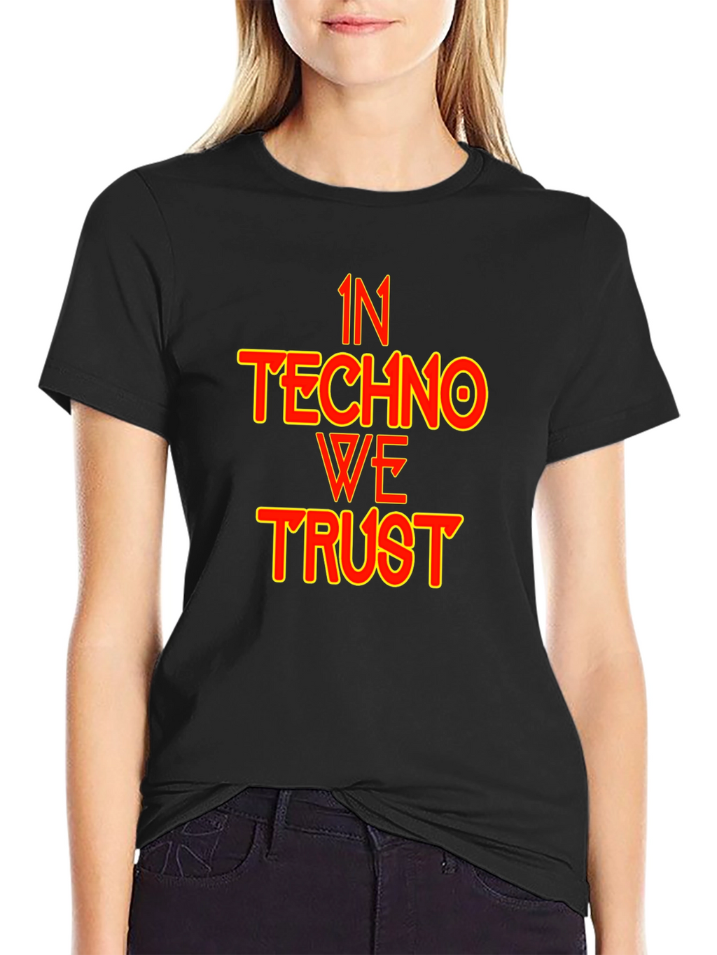 In Techno We Trust Black T-Shirt