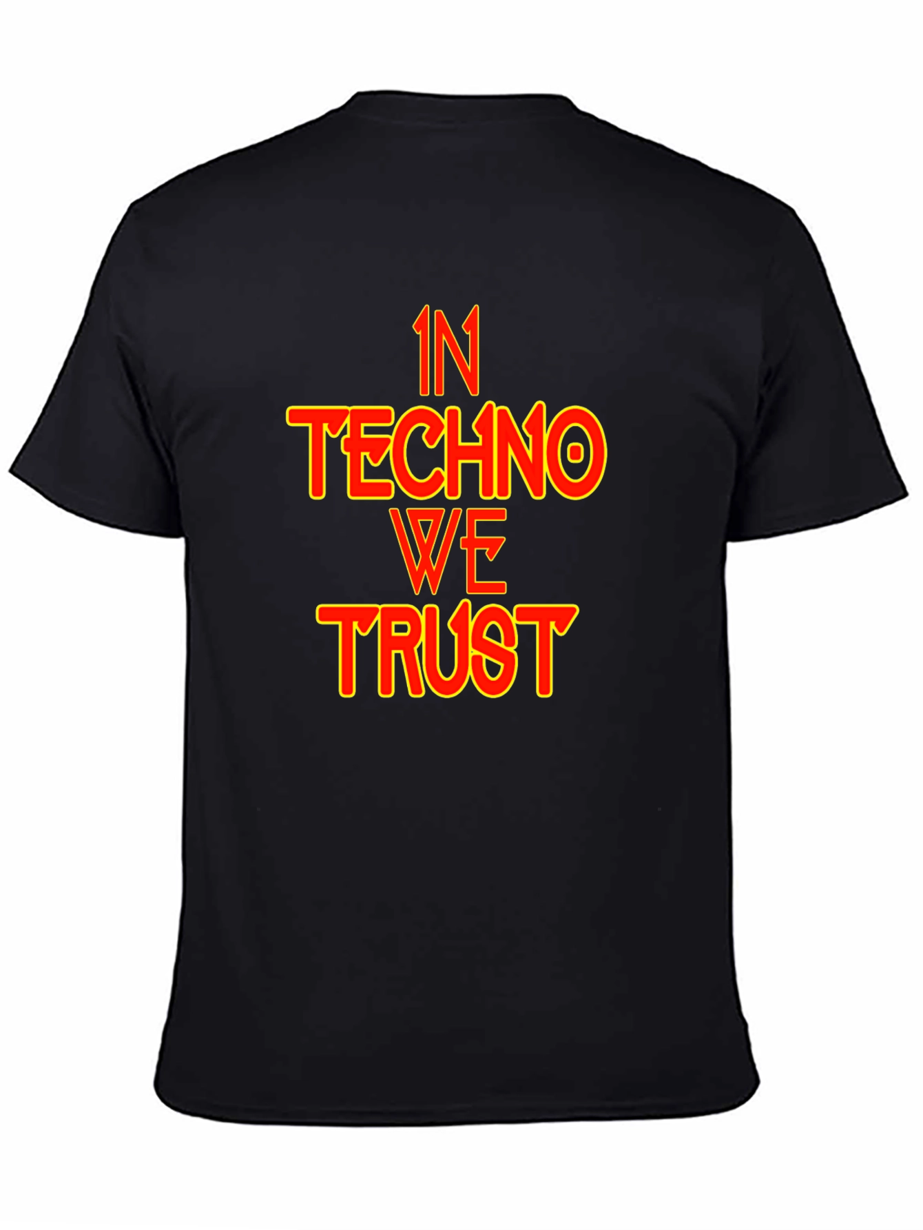 In Techno We Trust Black T-Shirt