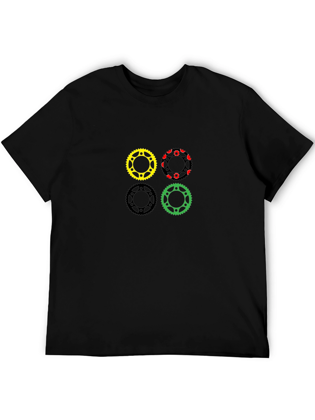 Gear Graphic Black T-Shirt - Bold & Unique Design