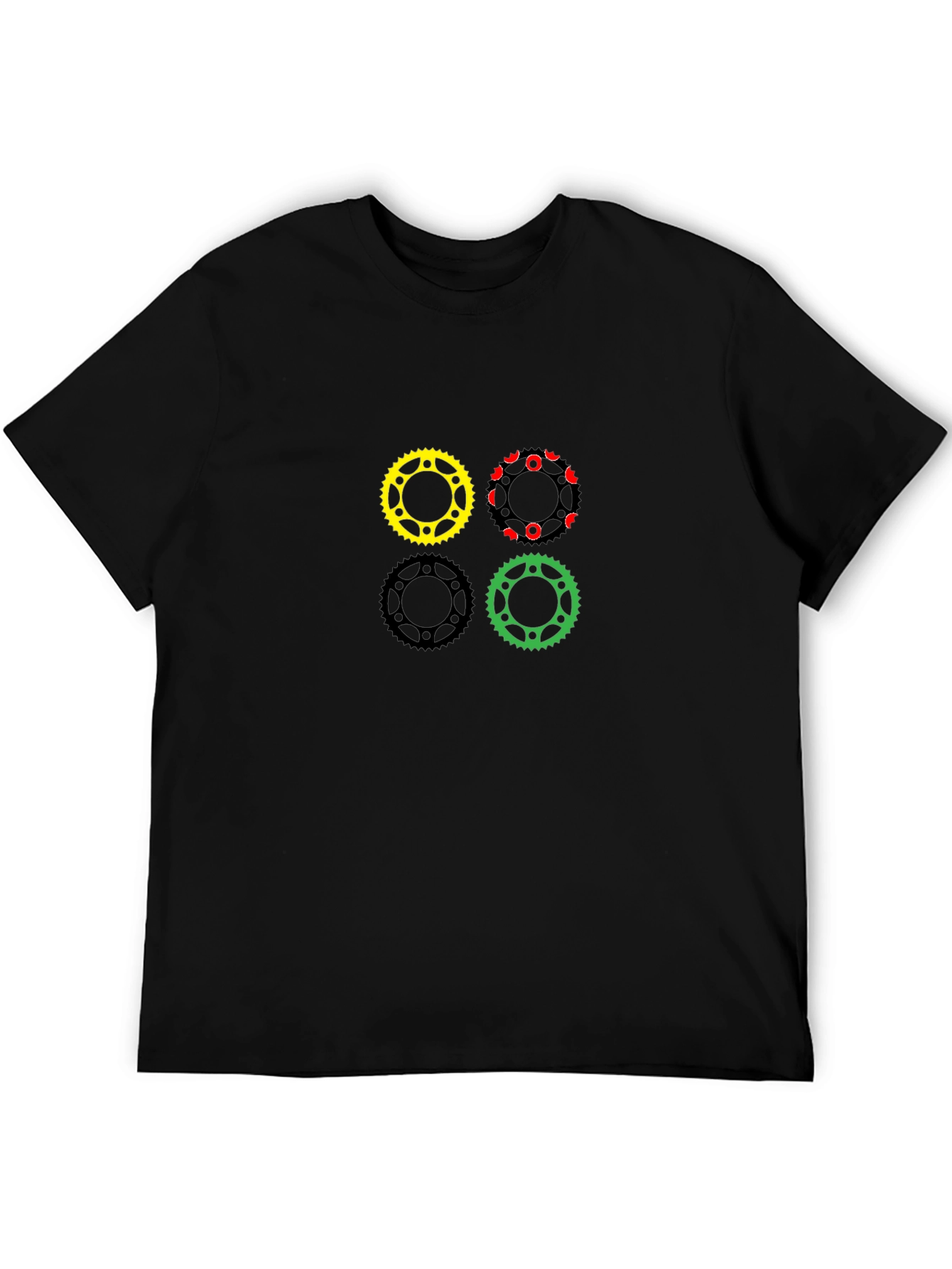 Gear Graphic Black T-Shirt - Bold & Unique Design