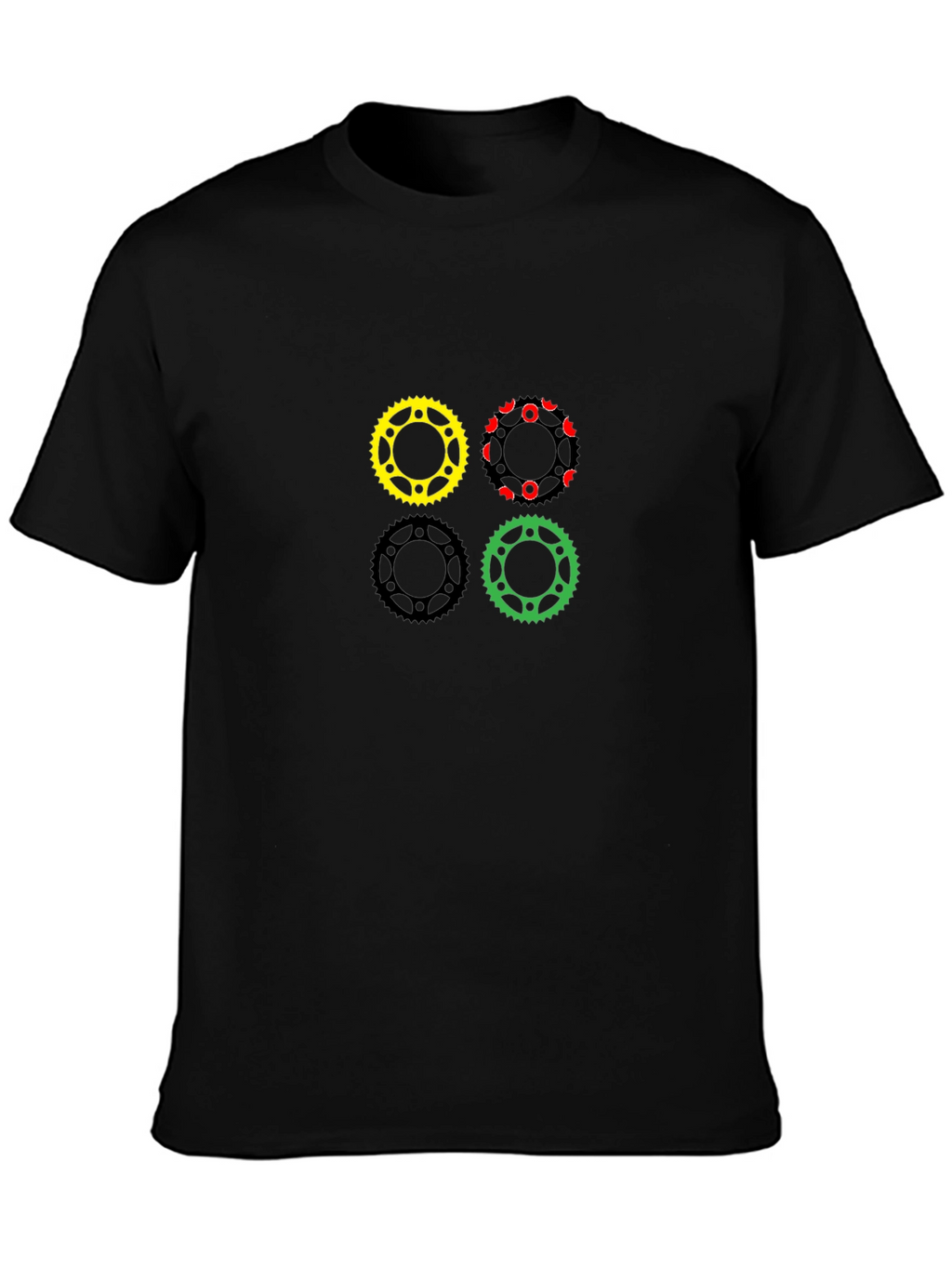 Gear Graphic Black T-Shirt - Bold & Unique Design