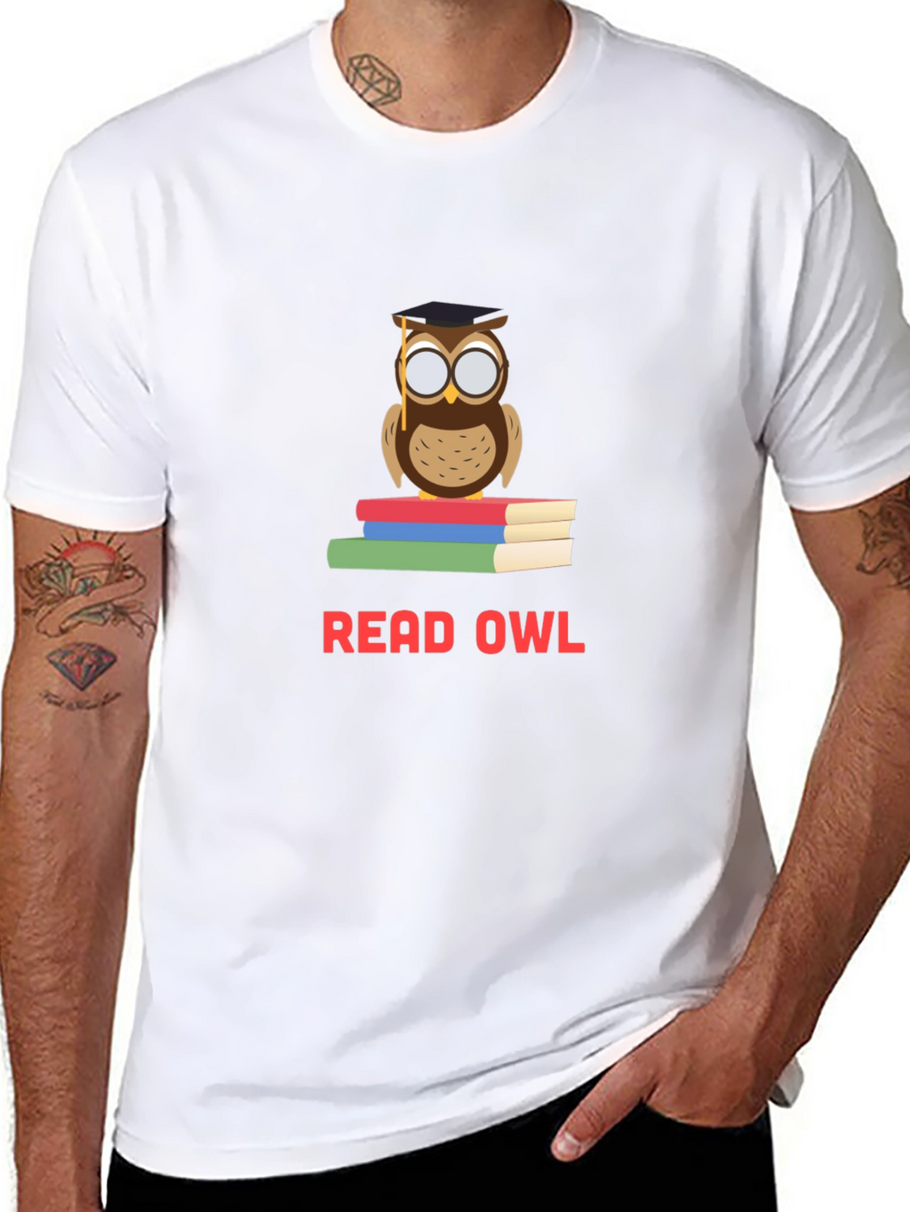 Read Owl Graphic T-Shirt - Book Lover Tee