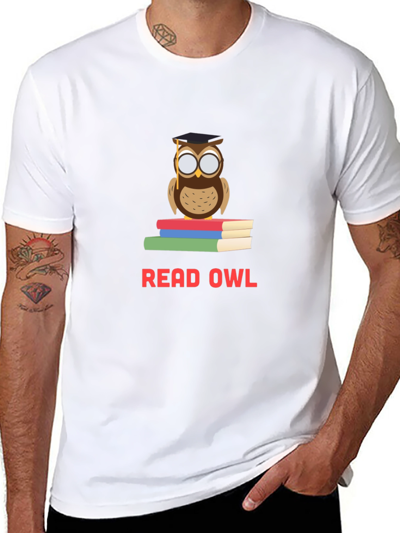 Read Owl Graphic T-Shirt - Book Lover Tee