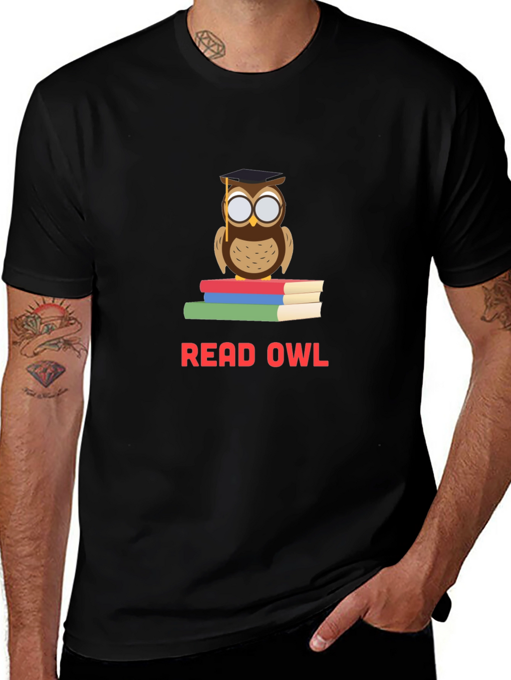 Read Owl Graphic T-Shirt - Book Lover Tee