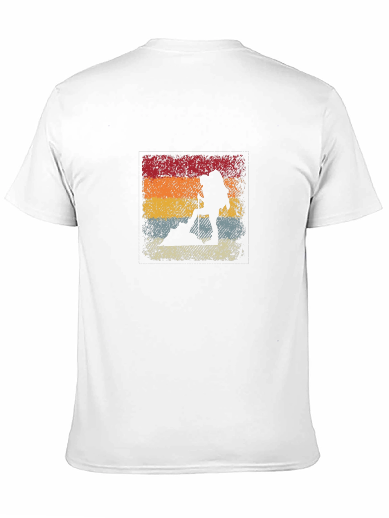 Retro Hiker Silhouette T-Shirt - Black