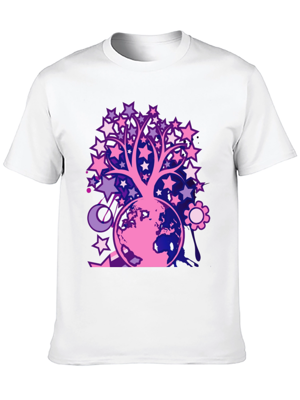 Starry Tree Earth Graphic T-Shirt