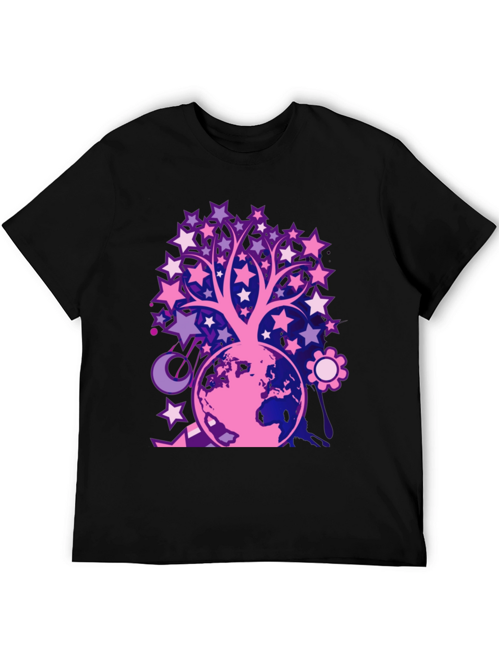 Starry Tree Earth Graphic T-Shirt
