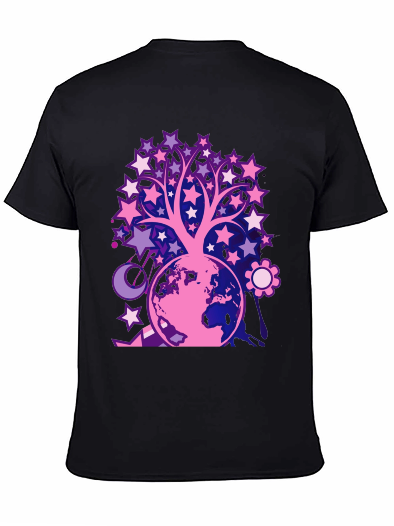 Starry Tree Earth Graphic T-Shirt