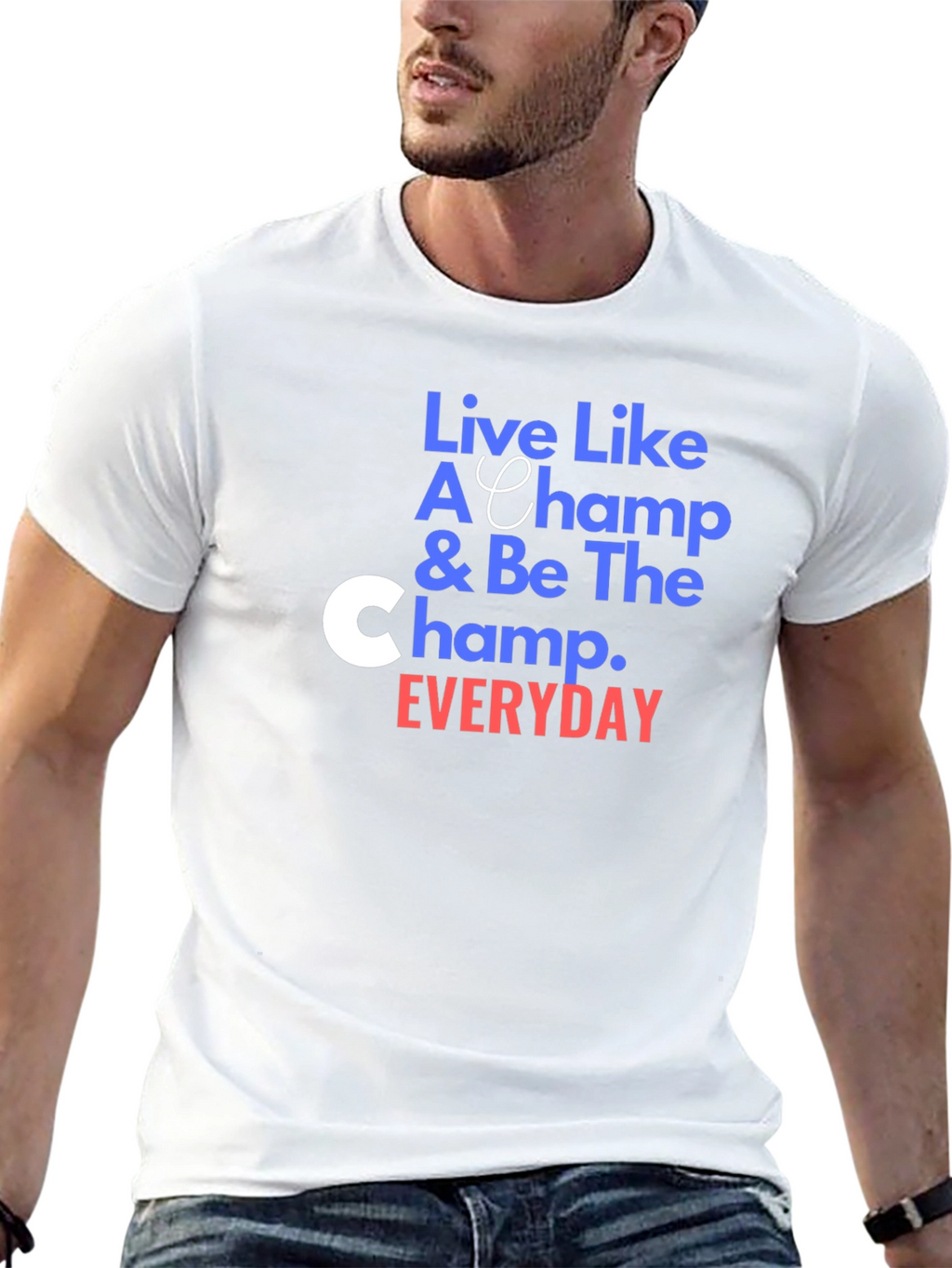 Live Like A Champ Black T-Shirt