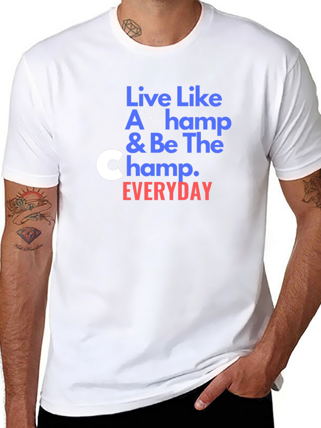 Live Like A Champ Black T-Shirt