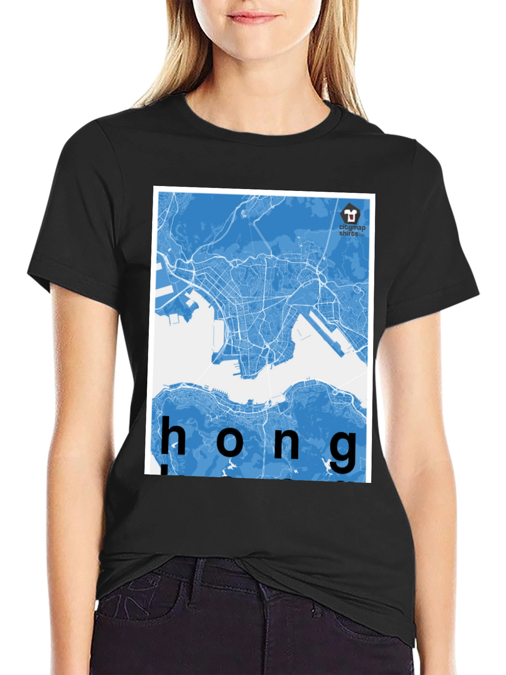 Hong Kong City Map Graphic Tee