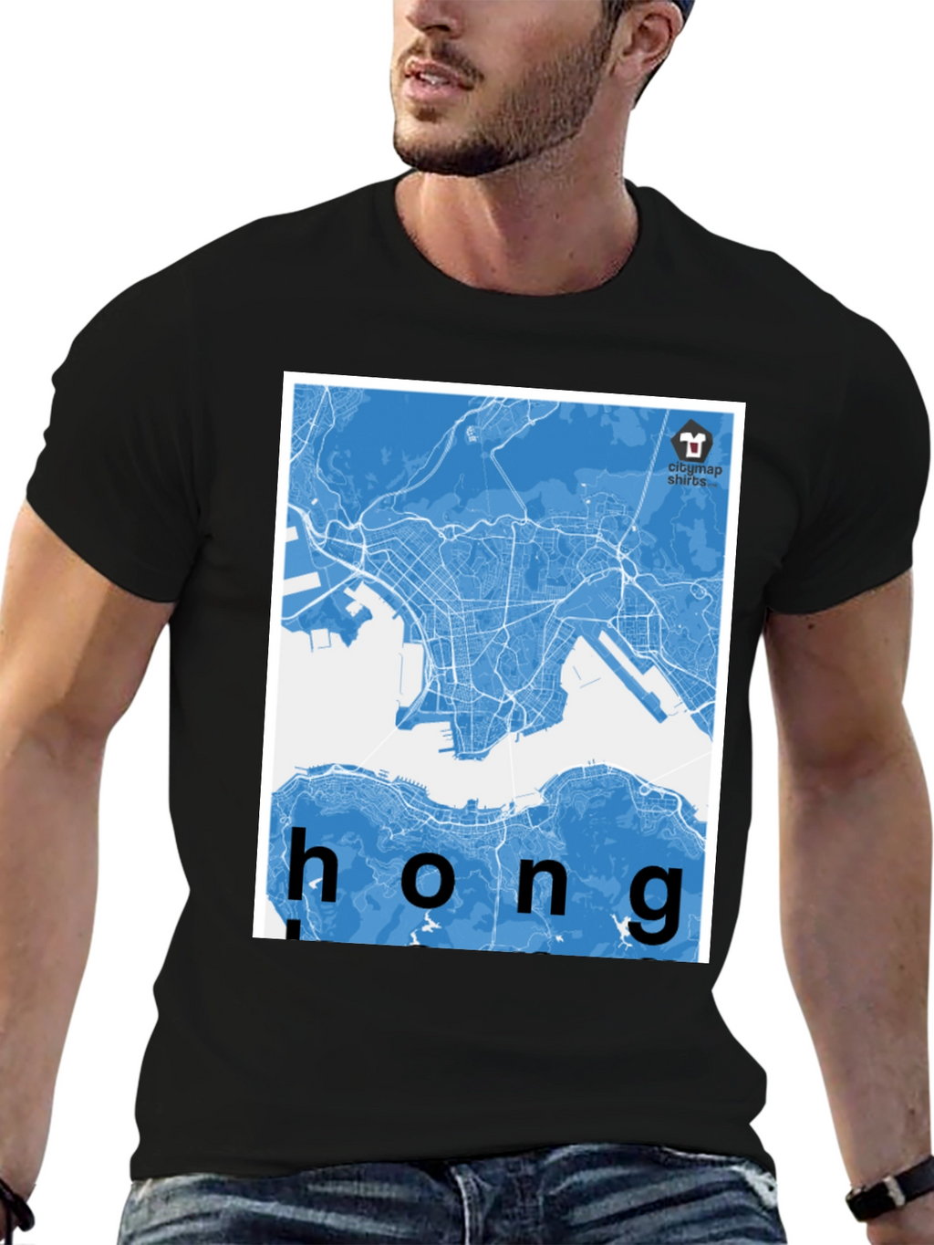 Hong Kong City Map Graphic Tee