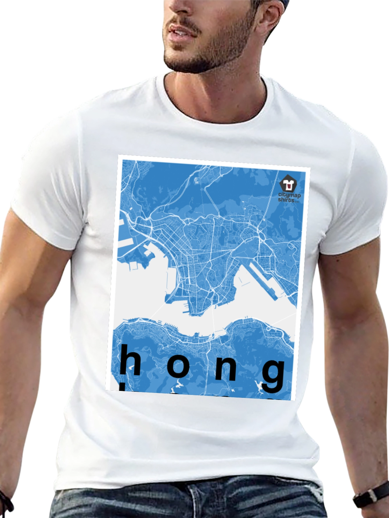 Hong Kong City Map Graphic Tee