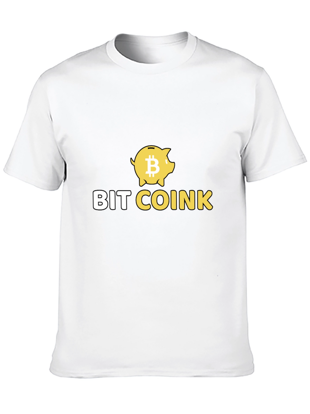 Bit Coink Black T-Shirt - Crypto Piggy Bank Design
