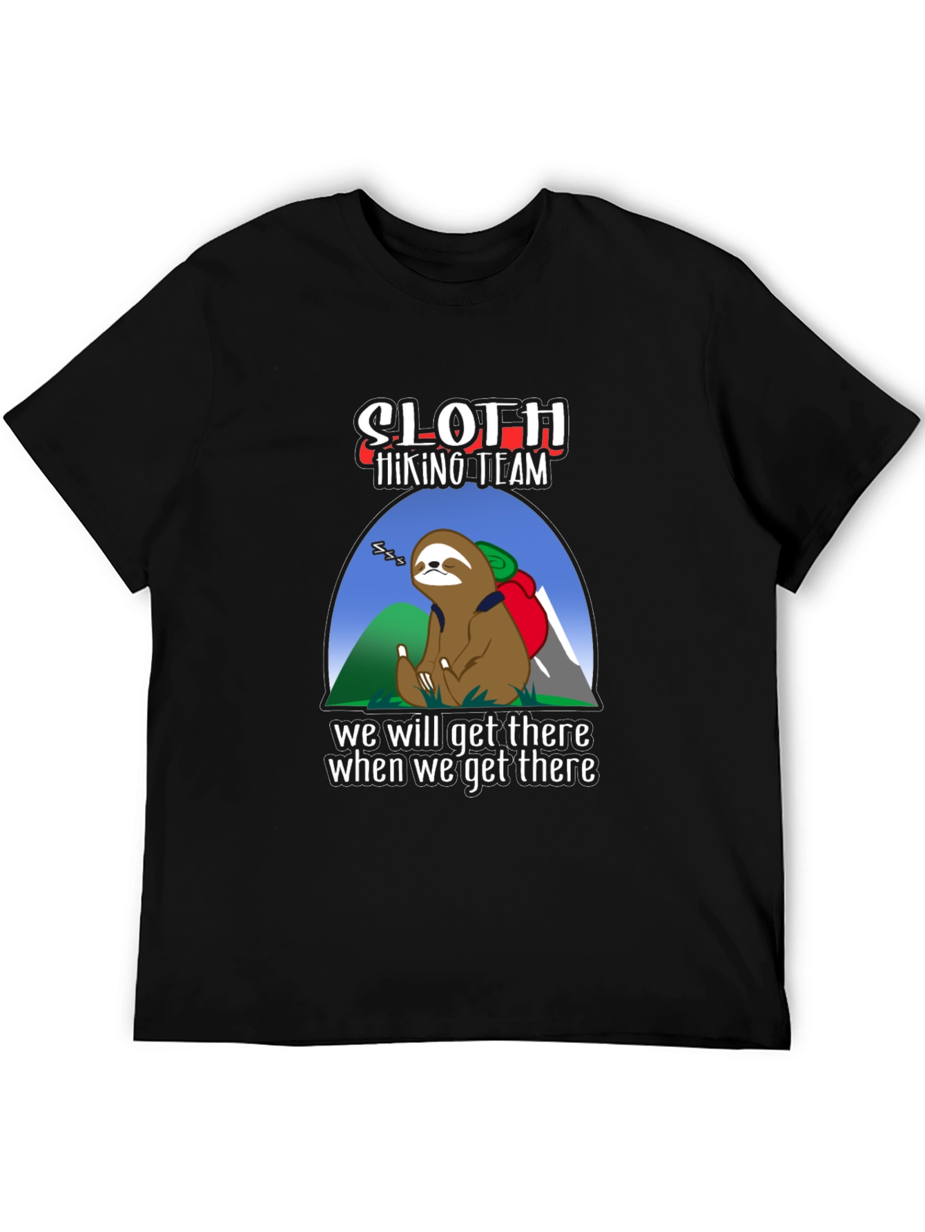 Sloth Hiking Team T-Shirt - Funny Adventure Tee