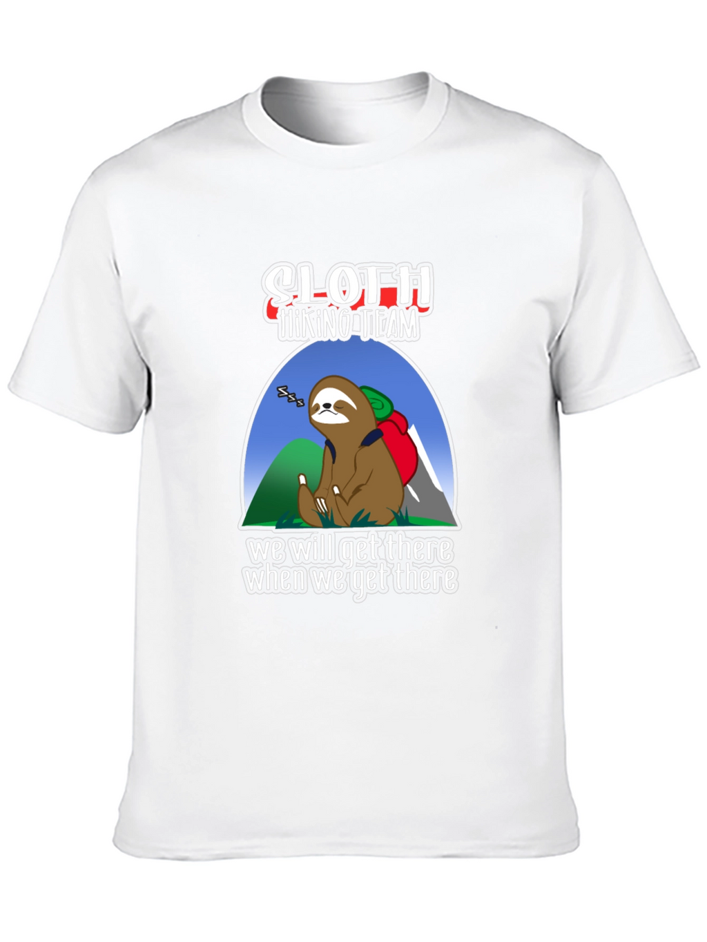 Sloth Hiking Team T-Shirt - Funny Adventure Tee