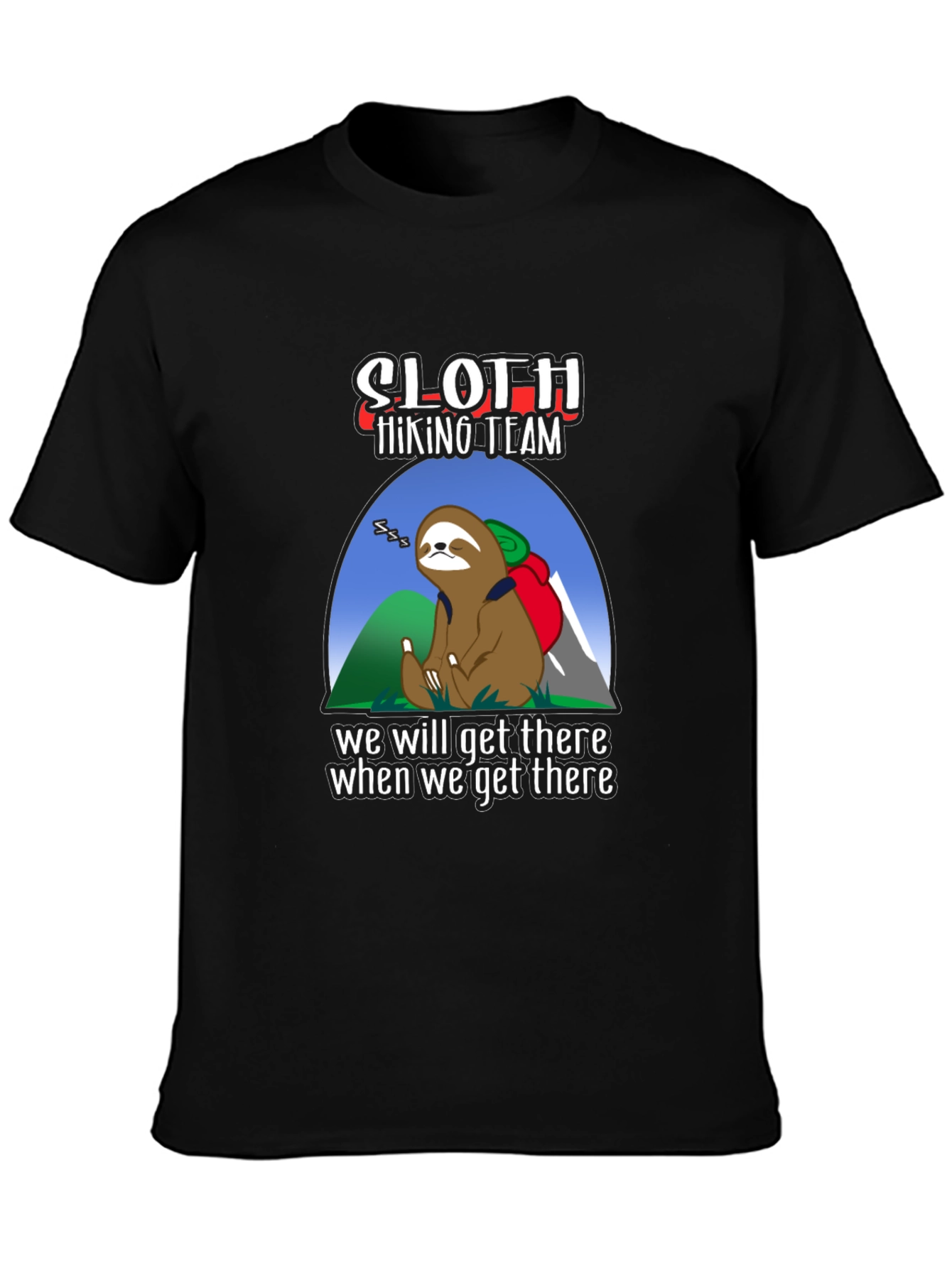 Sloth Hiking Team T-Shirt - Funny Adventure Tee