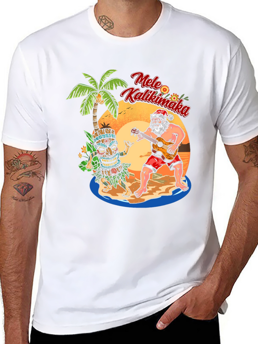 Mele Kalikimaka Santa Tee
