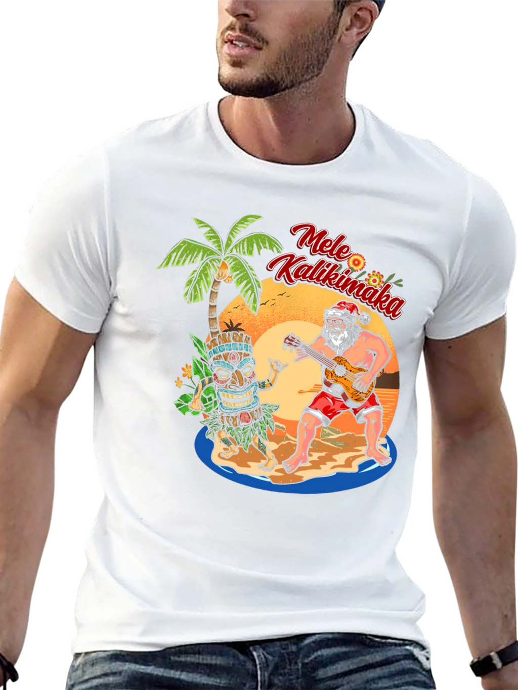 Mele Kalikimaka Santa Tee