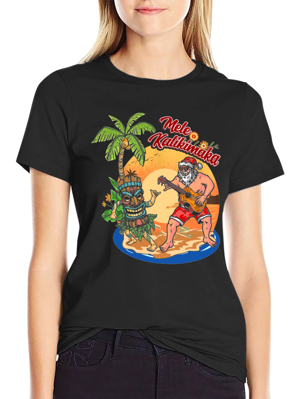 Mele Kalikimaka Santa Tee