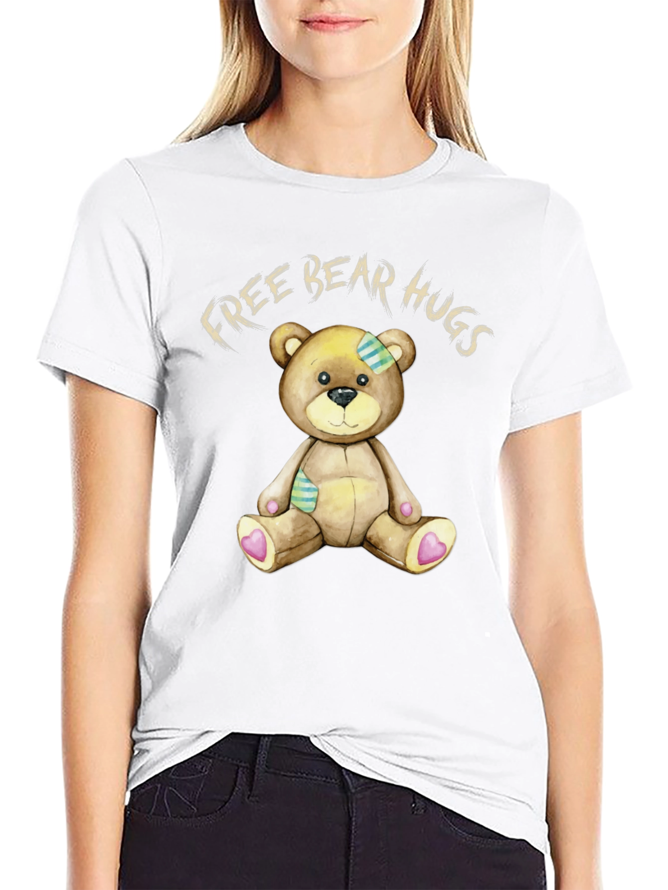 Free Bear Hugs T-Shirt - Cute Teddy Bear Design