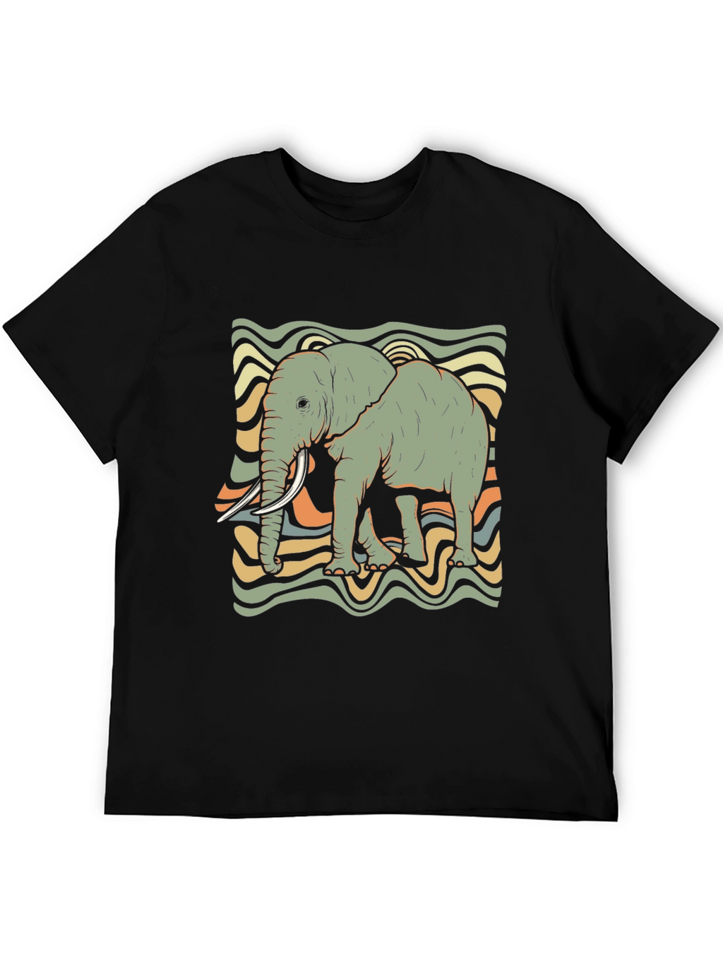 Retro Elephant Graphic Tee - Unisex