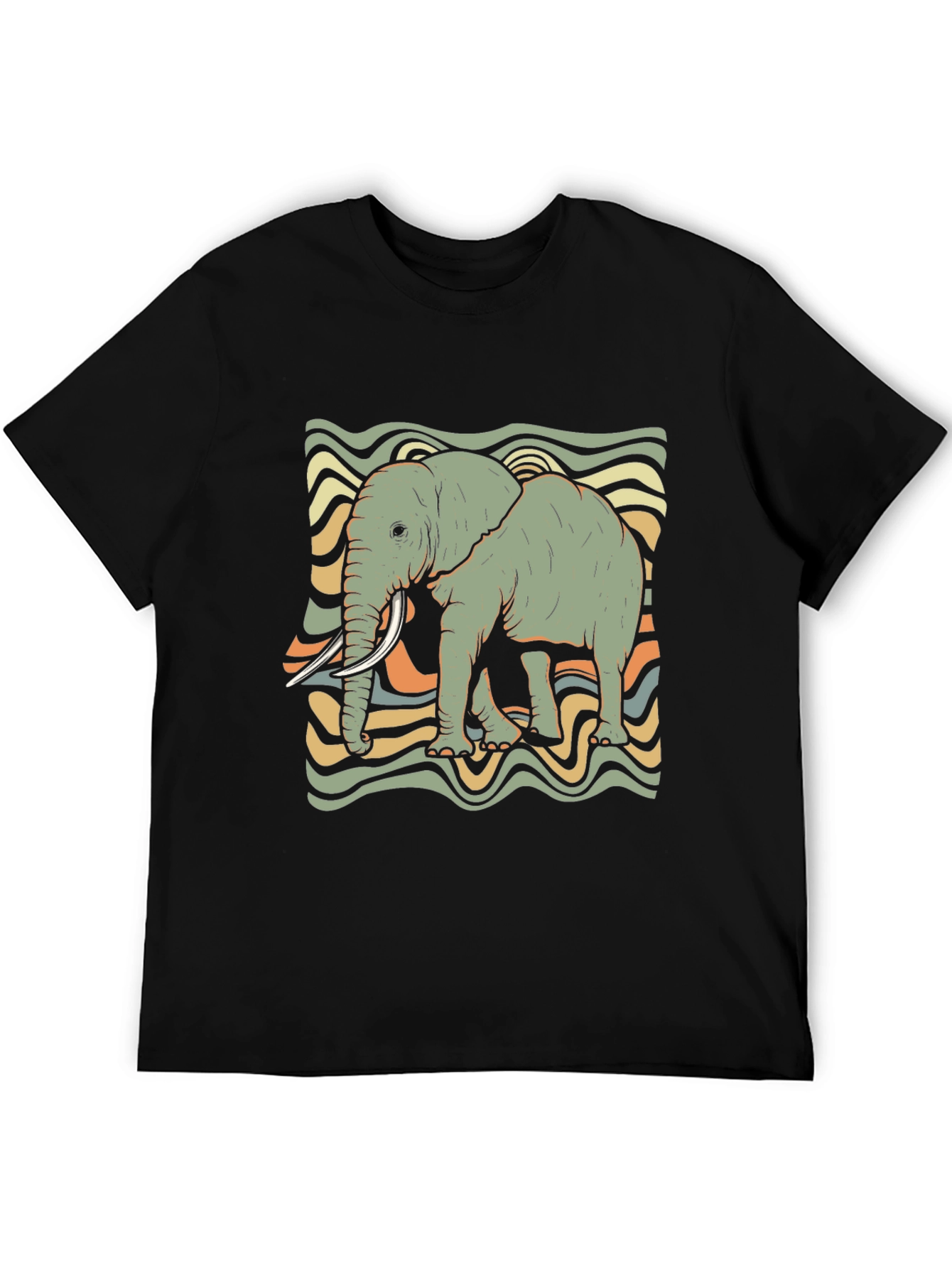 Retro Elephant Graphic Tee - Unisex