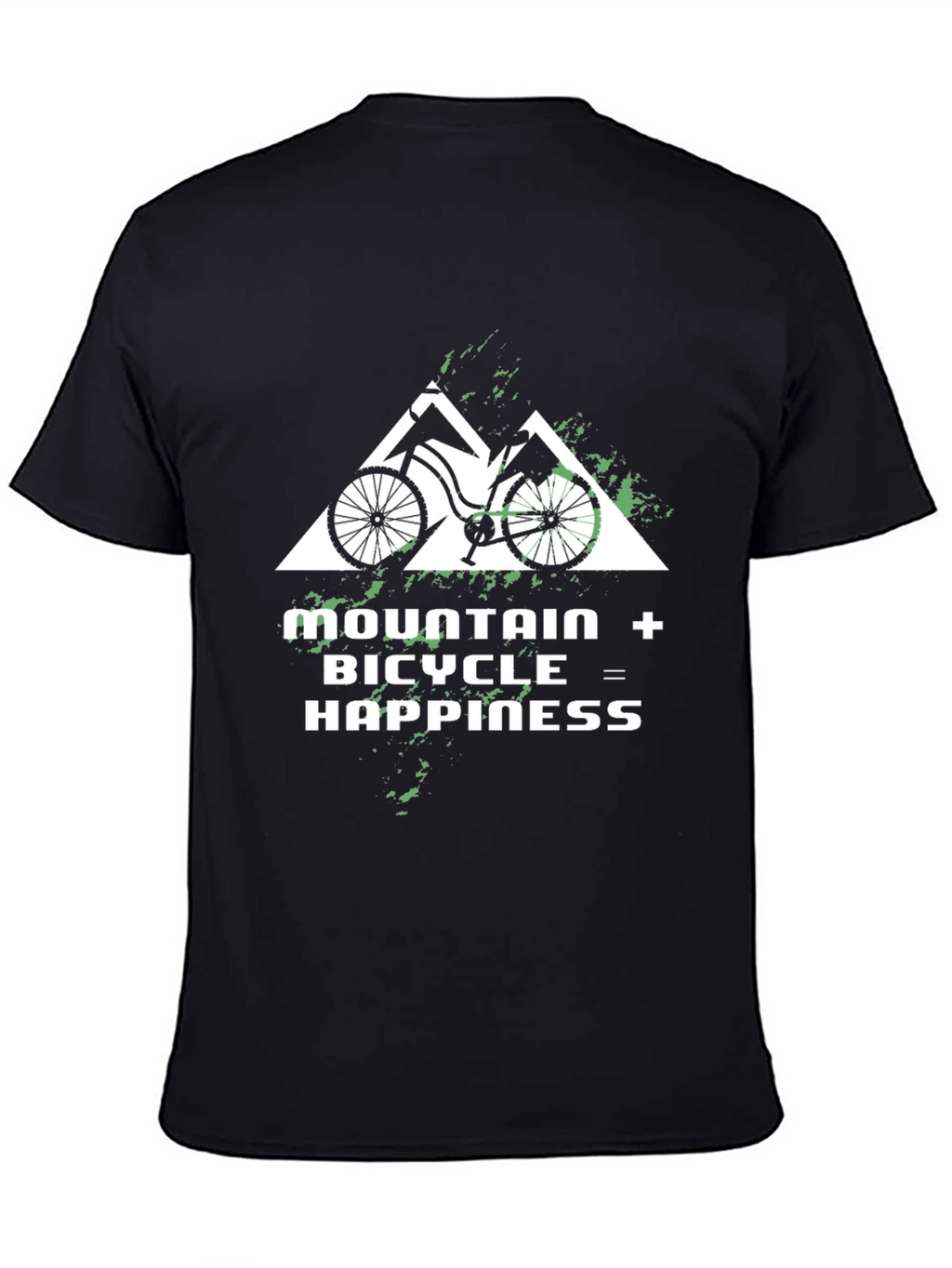 Mountain Bicycle Happiness Graphic Tee - Black