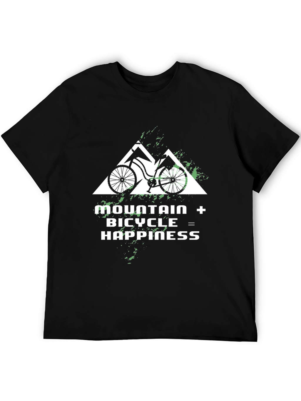 Mountain Bicycle Happiness Graphic Tee - Black