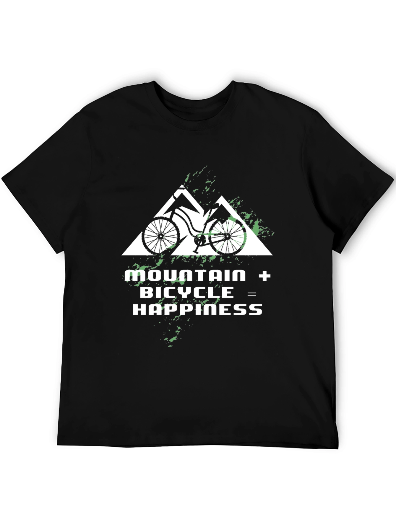 Mountain Bicycle Happiness Graphic Tee - Black
