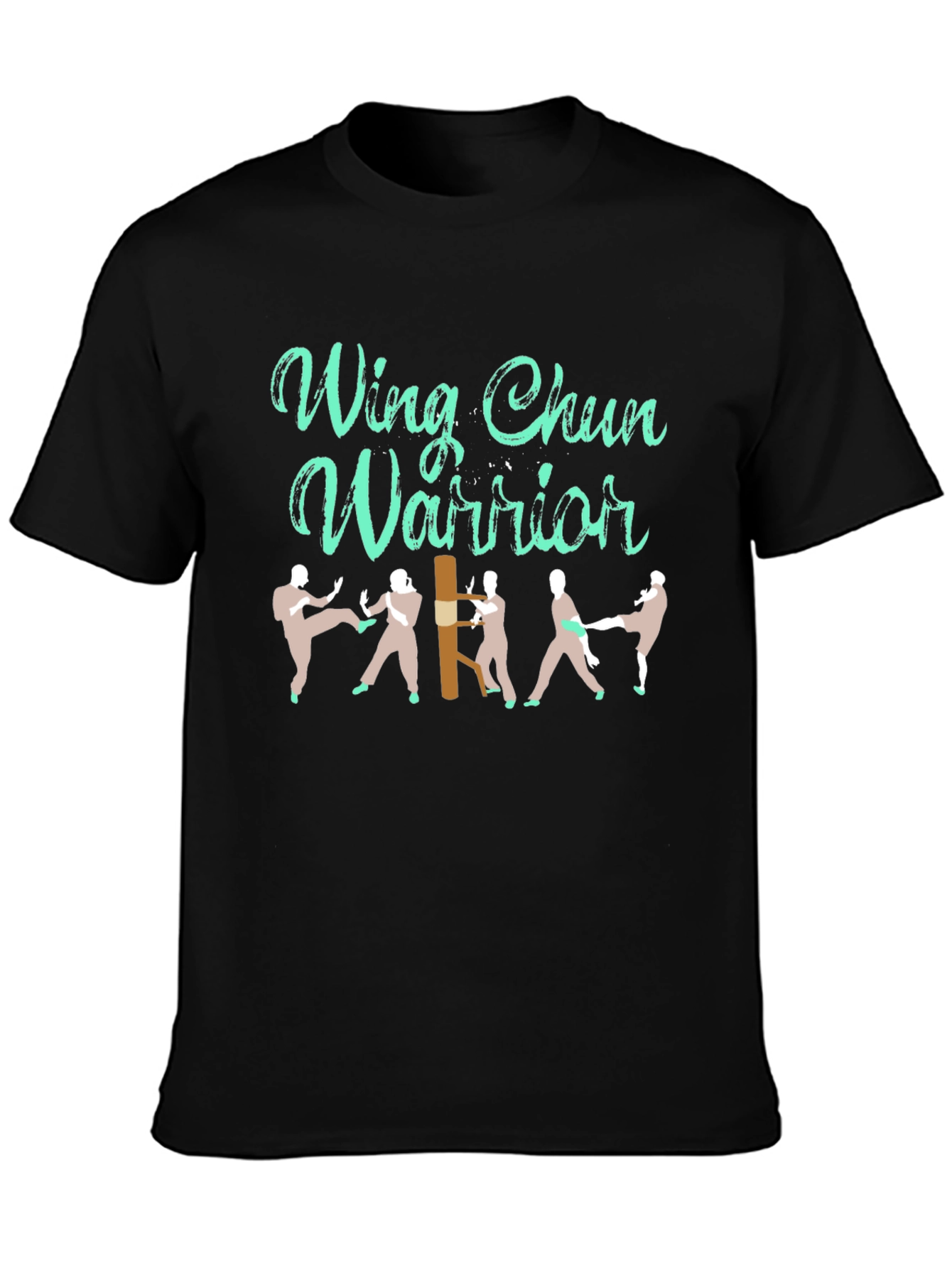 Wing Chun Warrior Black Graphic T-Shirt