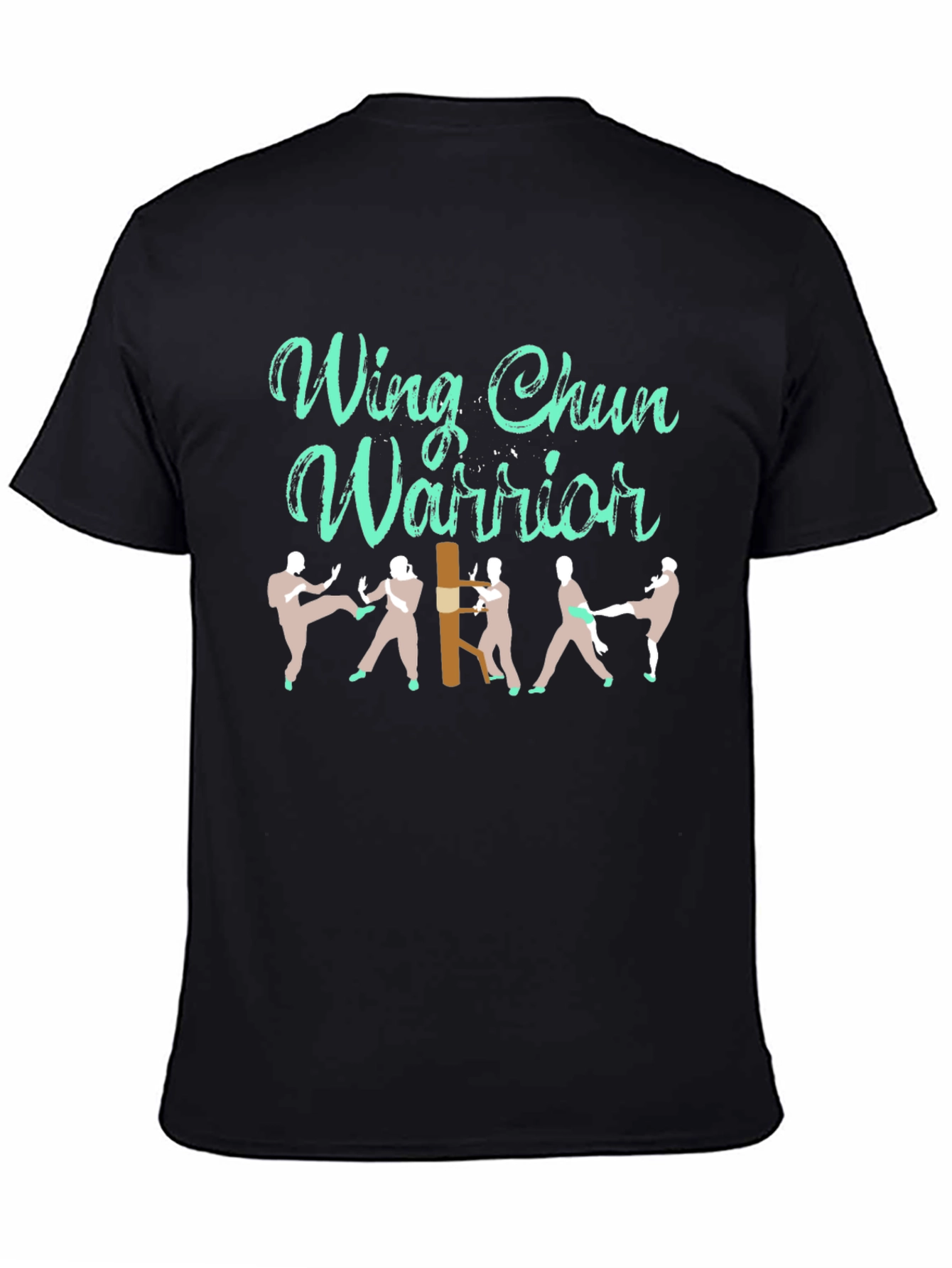 Wing Chun Warrior Black Graphic T-Shirt