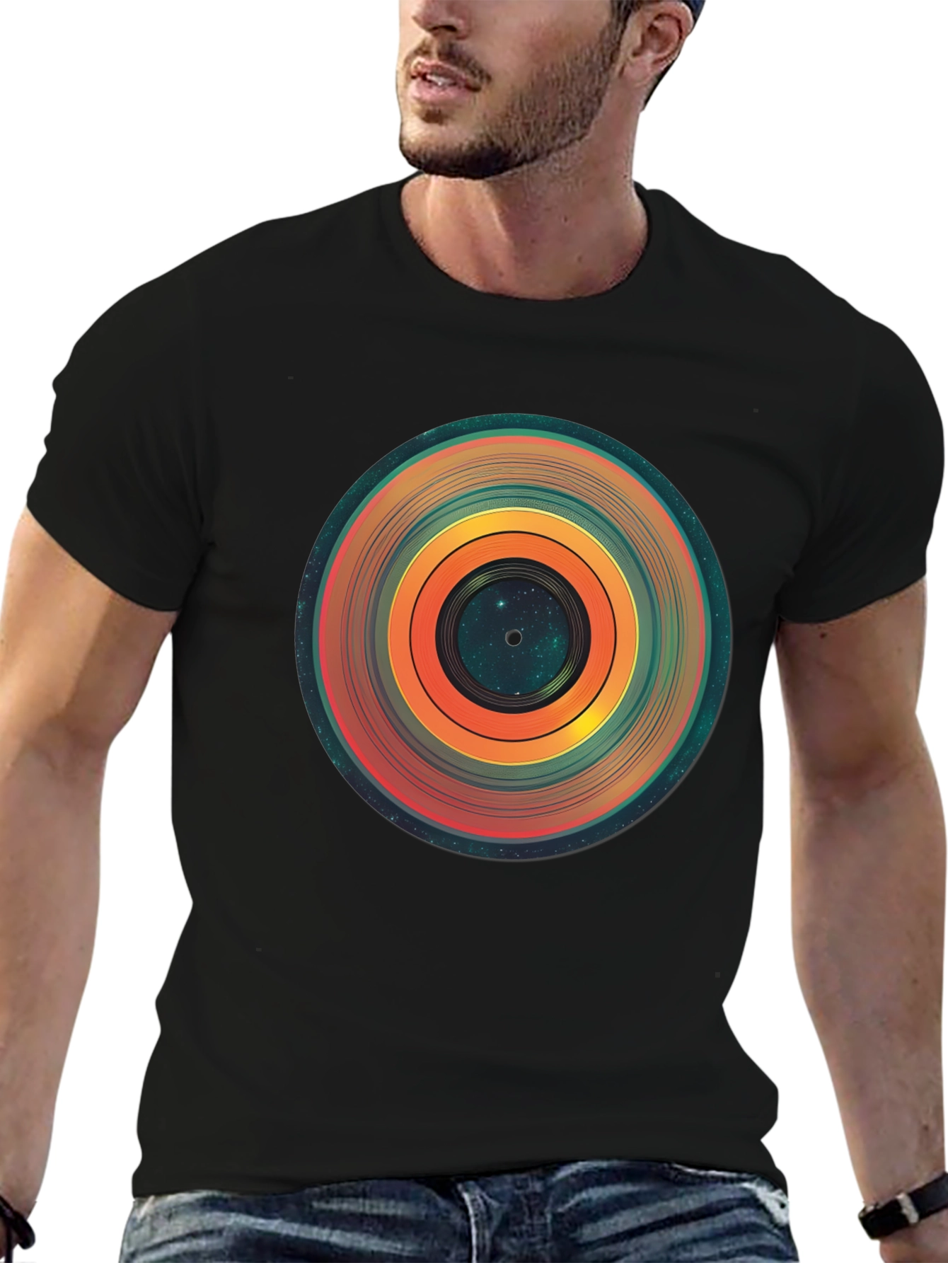 Cosmic Vinyl Record Graphic Tee