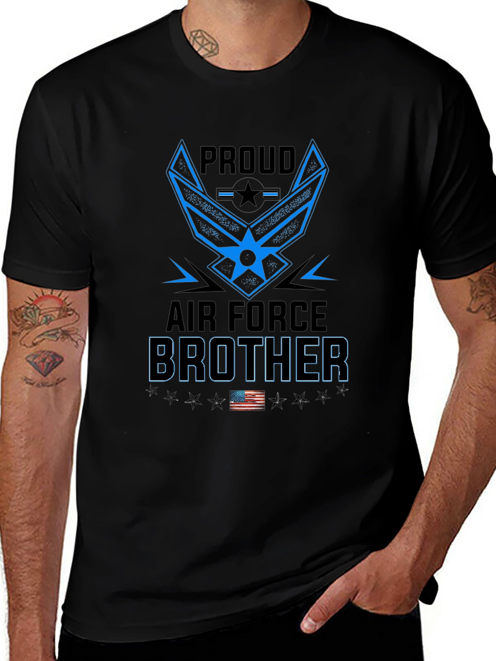 Proud Air Force Brother Graphic T-Shirt