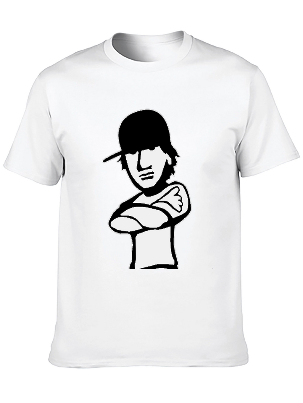 Cool Cartoon Graphic Tee - Black Cotton Shirt