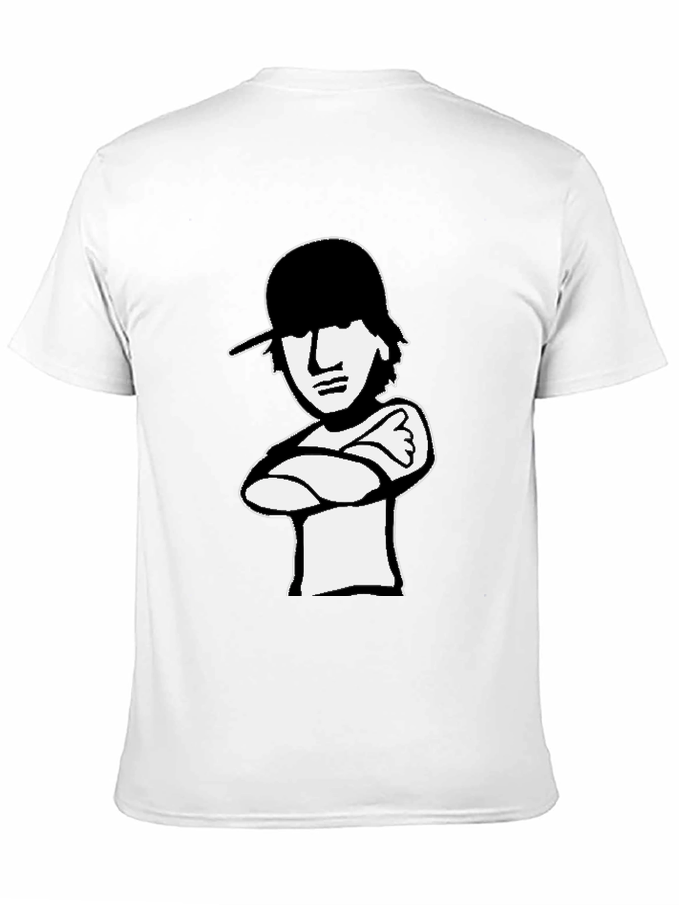 Cool Cartoon Graphic Tee - Black Cotton Shirt
