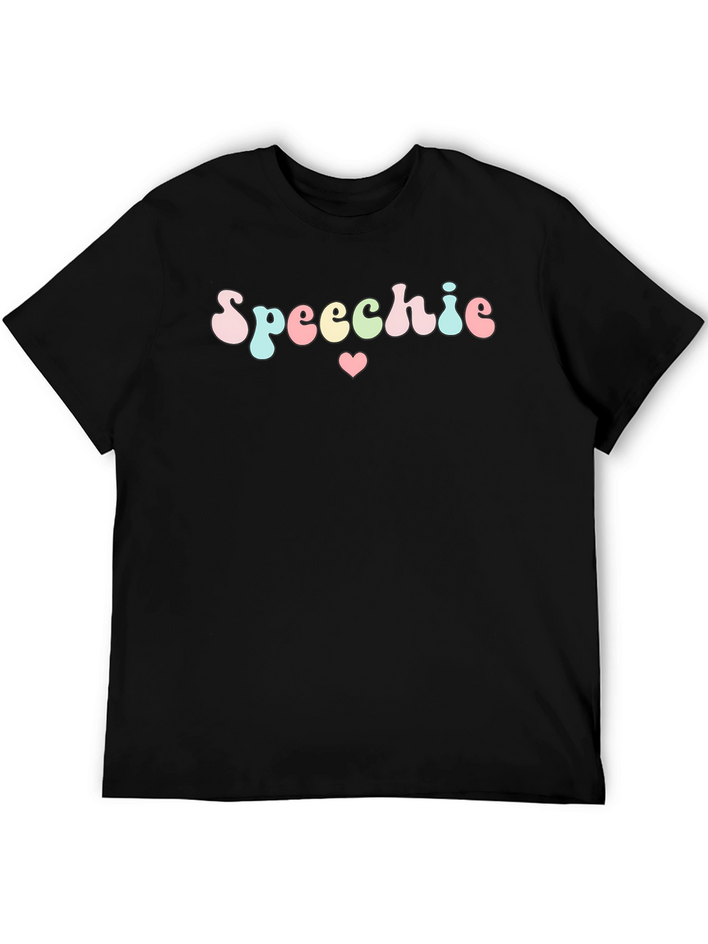 Speechie Heart Graphic Black T-Shirt