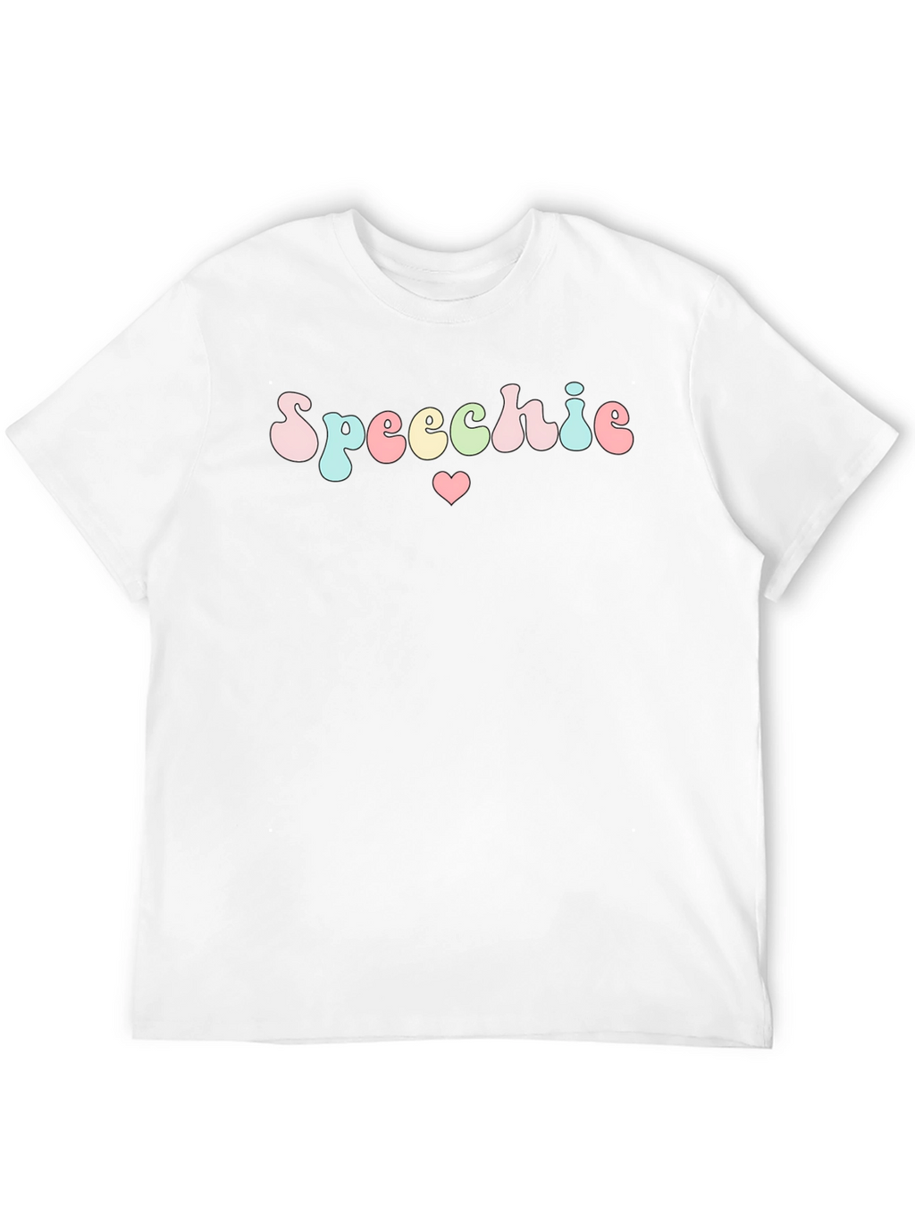Speechie Heart Graphic Black T-Shirt